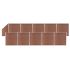 Set gard din WPC, 10 buc. pătrate + 1 oblică, 1830x186 cm, gri GartenMobel Dekor
