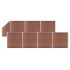 Set panouri gard, 7 pătrate + 1 oblic, gri, 1311x186 cm, WPC GartenMobel Dekor