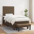 Pat box spring cu saltea, negru, 100x200 cm, textil GartenMobel Dekor
