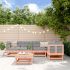 Set mobilier relaxare grădină&perne 6 piese alb lemn masiv pin GartenMobel Dekor