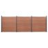 Set panouri pentru gard, maro, 526x186 cm, WPC GartenMobel Dekor