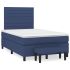 Pat box spring cu saltea, albastru, 80x200 cm, textil GartenMobel Dekor