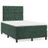 Pat box spring cu saltea, gri deschis, 120x190 cm, catifea GartenMobel Dekor