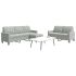 Set de canapele cu perne, 3 piese, gri închis, catifea GartenMobel Dekor
