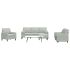 Set de canapele cu perne/rulouri, 4 piese, gri închis, catifea GartenMobel Dekor