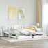 Pat de zi cu extensie și sertare fără saltea, alb, 90x200 cm GartenMobel Dekor