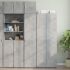 Dulap depozitare slim gri beton 40x42,5x225 cm lemn prelucrat GartenMobel Dekor