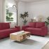 Set de canapele cu perne, 2 piese, gri închis, textil GartenMobel Dekor