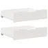 Sertare de pat, 2 buc., 80x55x16 cm, alb, lemn masiv de pin GartenMobel Dekor