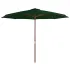 Umbrelă de soare de exterior, stâlp din lemn, albastru, 350 cm GartenMobel Dekor