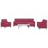 Set de canapele cu perne/rulouri, 4 piese, gri deschis, catifea GartenMobel Dekor