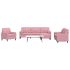 Set de canapele cu perne/rulouri, 4 piese, gri deschis, catifea GartenMobel Dekor