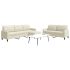Set de canapele cu perne, 3 piese, crem, catifea GartenMobel Dekor