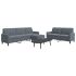 Set de canapele cu perne, 3 piese, crem, catifea GartenMobel Dekor