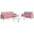 Set de canapele cu perne, 3 piese, gri închis, catifea GartenMobel Dekor