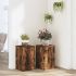 Suporturi de plante, 2 buc., alb, 30x30x50 cm, lemn prelucrat GartenMobel Dekor