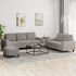 Set de canapele, 3 piese, gri închis, textil GartenMobel Dekor