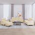 Set de canapele cu perne, 4 piese, gri deschis, textil GartenMobel Dekor