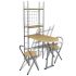 Set mobilier bucătărie cu depozitare 3 piese negru, MDF și oțel GartenMobel Dekor