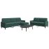 Set de canapele cu perne, 3 piese, crem, catifea GartenMobel Dekor