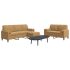 Set de canapele cu perne/rulouri, 3 piese, gri închis, catifea GartenMobel Dekor