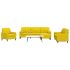 Set de canapele cu perne/rulouri, 4 piese, gri deschis, catifea GartenMobel Dekor