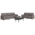 Set canapele cu taburet, 3 piese, galben deschis, textil GartenMobel Dekor