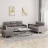 Set de canapele cu perne, 3 piese, gri închis, textil GartenMobel Dekor