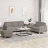 Set de canapele cu perne, 3 piese, gri închis, textil GartenMobel Dekor