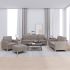 Set de canapele cu perne, 4 piese, gri deschis, textil GartenMobel Dekor