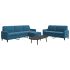 Set de canapele cu perne, 3 piese, crem, catifea GartenMobel Dekor