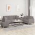 Set de canapele cu perne, 3 piese, gri închis, textil GartenMobel Dekor