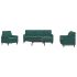 Set de canapele cu perne, 4 piese, gri închis, catifea GartenMobel Dekor