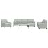 Set de canapele cu perne/rulouri, 4 piese, gri deschis, catifea GartenMobel Dekor