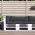 Perne pentru paleți, 2 buc., bej, material textil GartenMobel Dekor