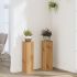 Suporturi de plante, 2 buc., alb, 17x17x60 cm, lemn prelucrat GartenMobel Dekor