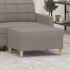 Taburet, negru, 70x55x41 cm, material textil GartenMobel Dekor