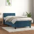 Pat box spring cu saltea, albastru închis, 180x200 cm, catifea GartenMobel Dekor