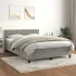 Pat box spring cu saltea, gri deschis, 180x200 cm, catifea GartenMobel Dekor