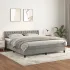 Pat box spring cu saltea, verde închis, 180x200 cm, catifea GartenMobel Dekor