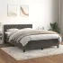 Pat box spring cu saltea, gri închis, 180x220 cm, catifea GartenMobel Dekor
