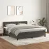 Pat box spring cu saltea, gri închis, 180x220 cm, catifea GartenMobel Dekor