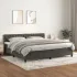 Pat box spring cu saltea, gri închis, 180x220 cm, catifea GartenMobel Dekor