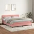 Pat box spring cu saltea, verde închis, 180x200 cm, catifea GartenMobel Dekor