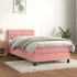 Pat box spring cu saltea, verde închis, 90x200 cm, catifea GartenMobel Dekor