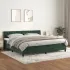 Pat box spring cu saltea, verde închis, 180x200 cm, catifea GartenMobel Dekor