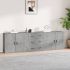 Servante, 3 piese, alb, lemn prelucrat GartenMobel Dekor