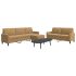 Set de canapele cu perne, 3 piese, crem, catifea GartenMobel Dekor