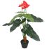 Plantă artificială Anthurium cu ghiveci, 90 cm, roșu și galben GartenMobel Dekor