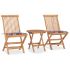 Set mobilier exterior pliabil cu perne, 3 piese, lemn masiv tec GartenMobel Dekor